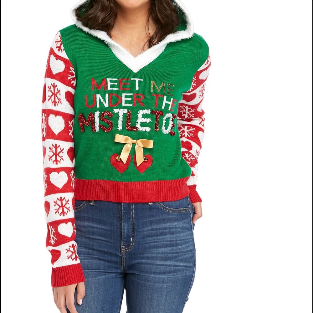 Joyland Christmas Mistletoe Hoodie NWT